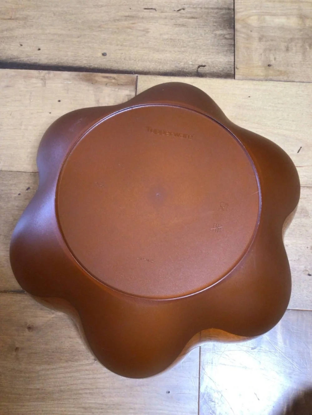 Vintage Tupperware Amber Chip Dip Serving Bowl Set Flower Divided Snack Tray.